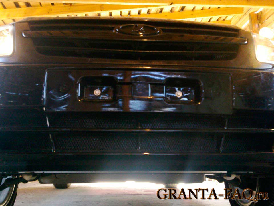 Как снять передний бампер на Лада Гранта (granta)