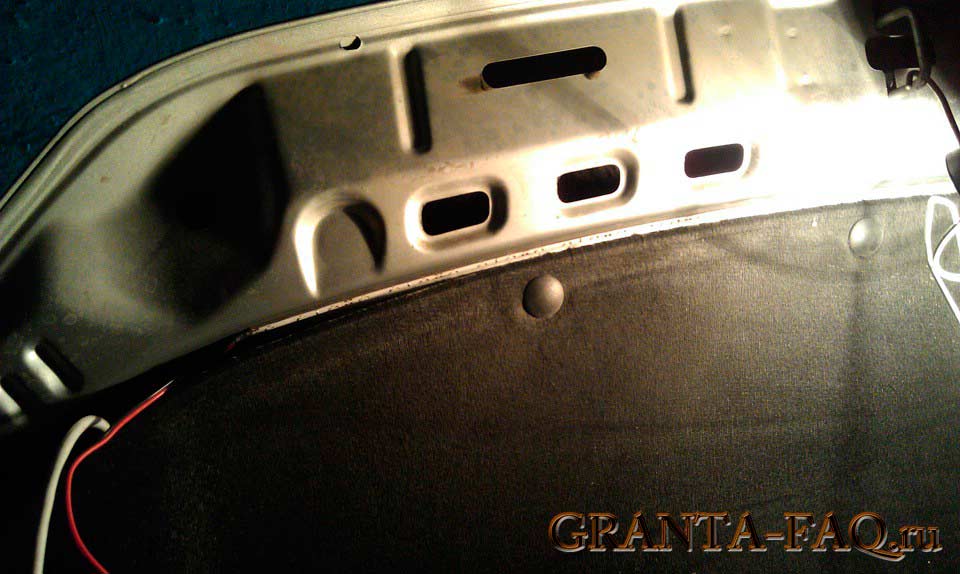 Подсветка капота на гранте (granta)