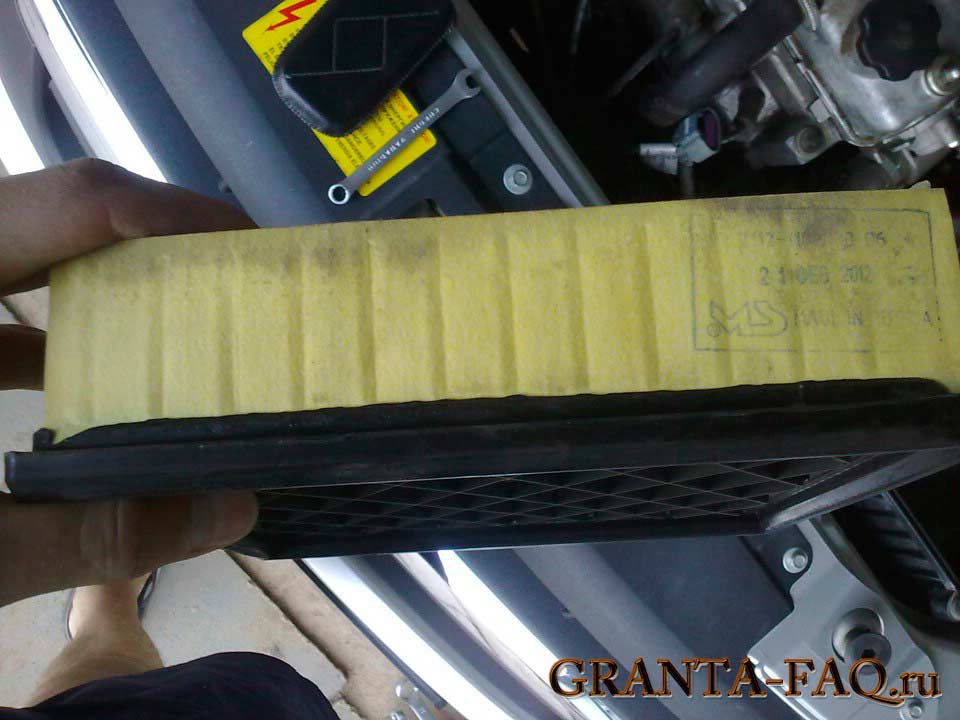 Замена воздушного фильтра на гранте (granta)